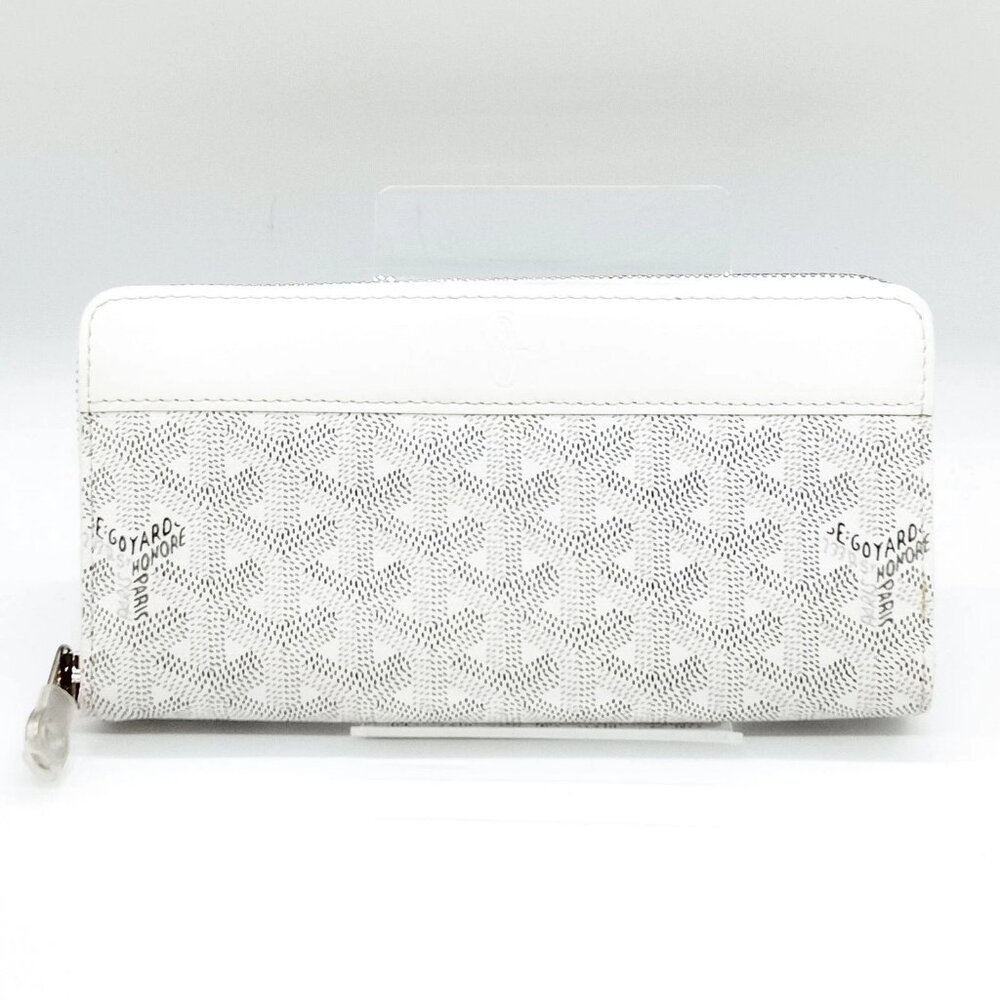 Authentic GOYARD Long Wallet White PVC mn567-020626